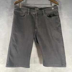 Du/er Shorts 33x10 Black Slim Fit Performance Denim Stretch Duer